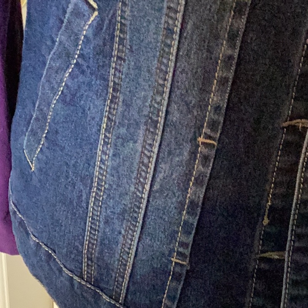 ICE BLUE Denim Vest (XL) with Horse on back. - Picture 6 of 9
